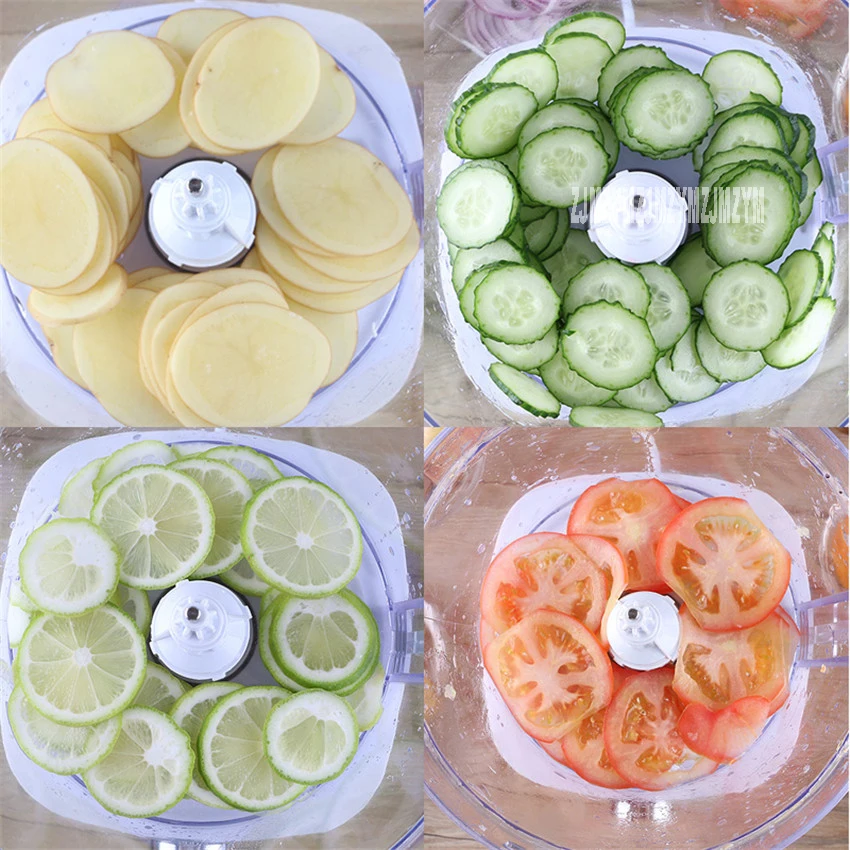 

220V/50 Hz Commercial Lemon Slices Machine JS-603 Electric Fruits Slicer 2.5L Capacity Potato Slices Speed 300r / min 100W