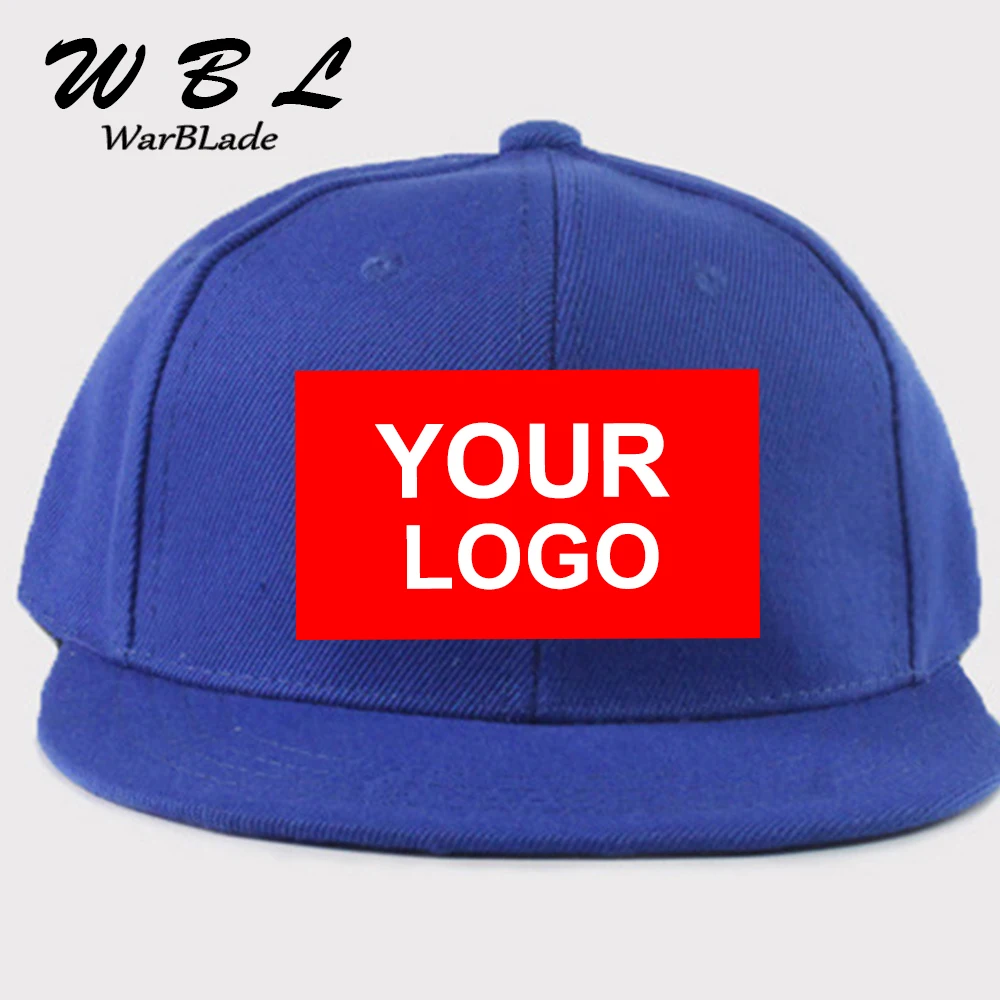 WBL Adjustable Printed Logo Hat Your Design Printed Logo Hip Hop Caps Customized Logo Solid Color Hip Hop Cap 10pcs/lot