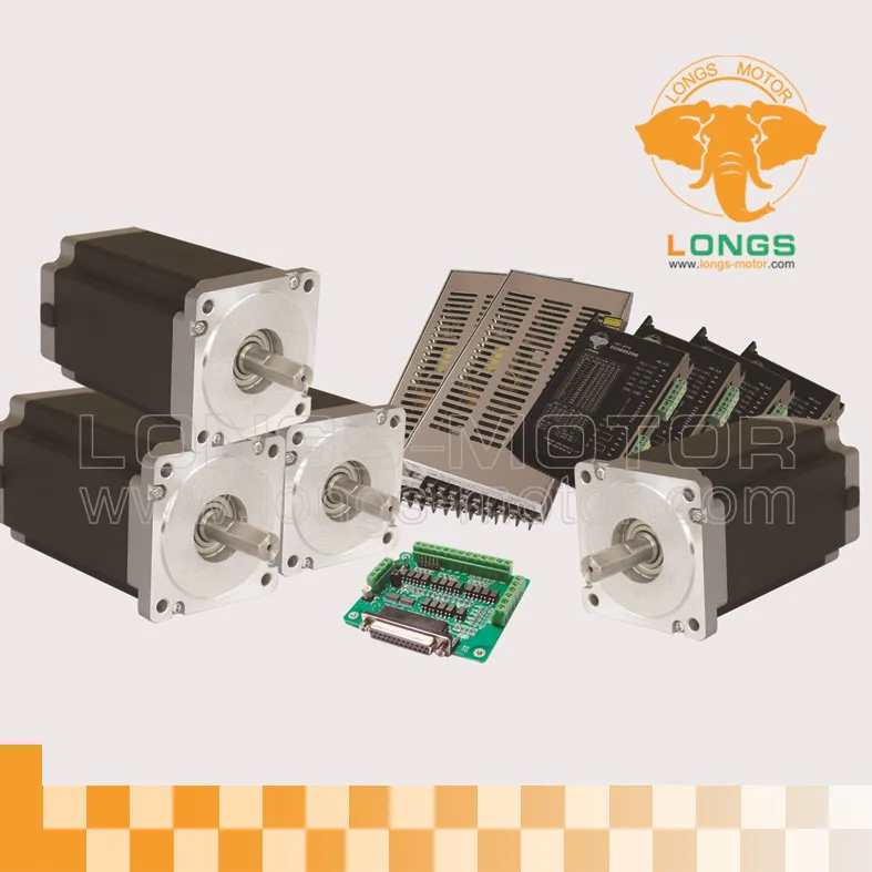 

4Axis Nema 34 Stepper Motor 1232OZ-IN 5.6A 34HS1456& stepper motor driver DM860A & 4pcs power CNC PLASMA &Mill