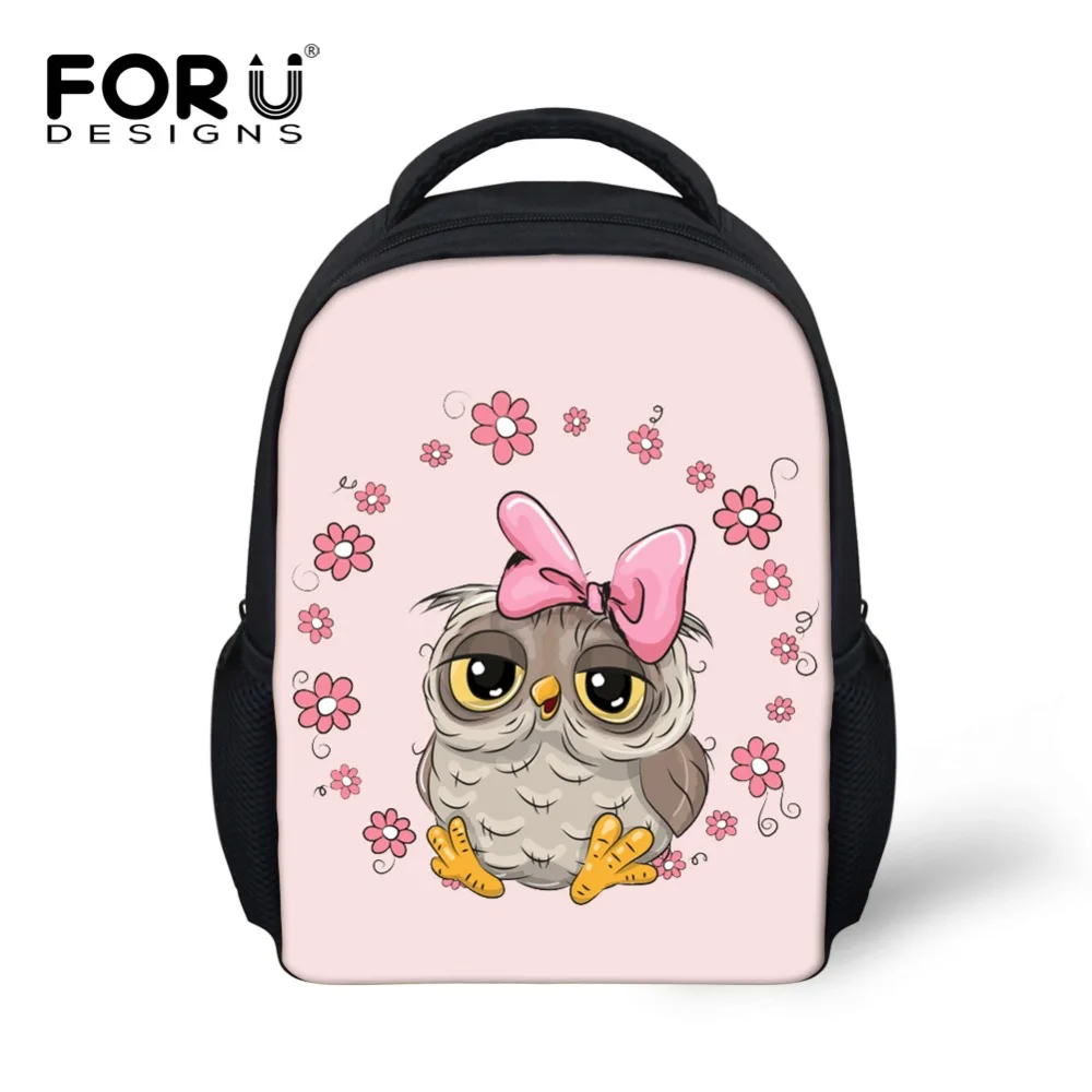 FORUDESIGNS/милый детский школьный рюкзак с принтом Совы; Модный школьный рюкзак для маленьких девочек и мальчиков; Детский рюкзак