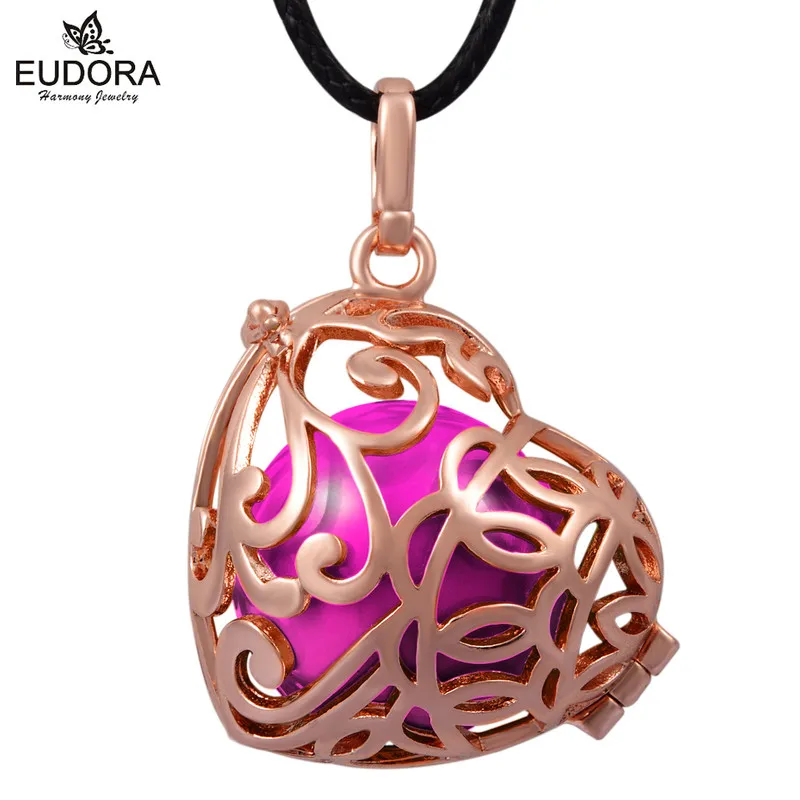 

Elegant Rose Gold Heart Antique Bola Jewelry For Pregnant Woman Angel Caller Harmony Wishing Bola Ball Eudora Musical ball H151