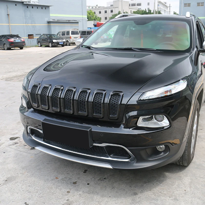 SHINEKA автомобильный Стайлинг ABS передняя вставка сетка решетка Круг рамка для Jeep