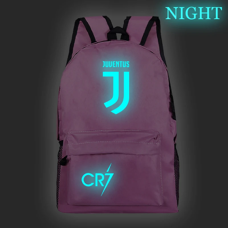 2 Cristiano Ronaldo CR7 Светящийся рюкзак для студентов, сумки для мальчиков и девочек, модный ночной светящийся школьный рюкзак для подростков, повседневный рюкзак для детей, подростков - Цвет: 2