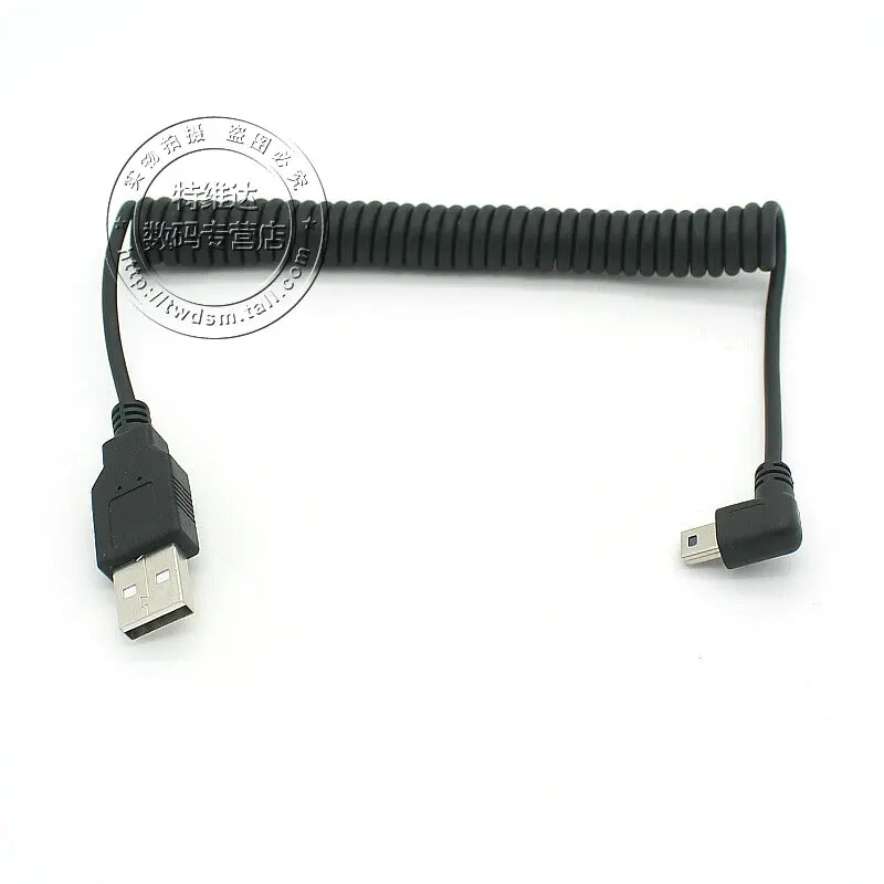 USB 2 0 папа мини правый угловой 90 градусов гибкий пружинный Выдвижной зарядный