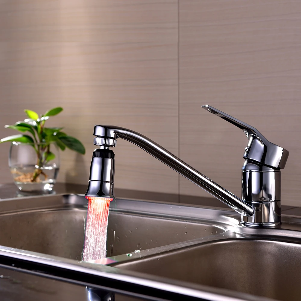 

CY2-8001-B5 ABS Waterflow RGB 7 Colors Flashing Led Shower Heads Led Faucet Light Basin Faucet LED Bathroom Faucets Accessories