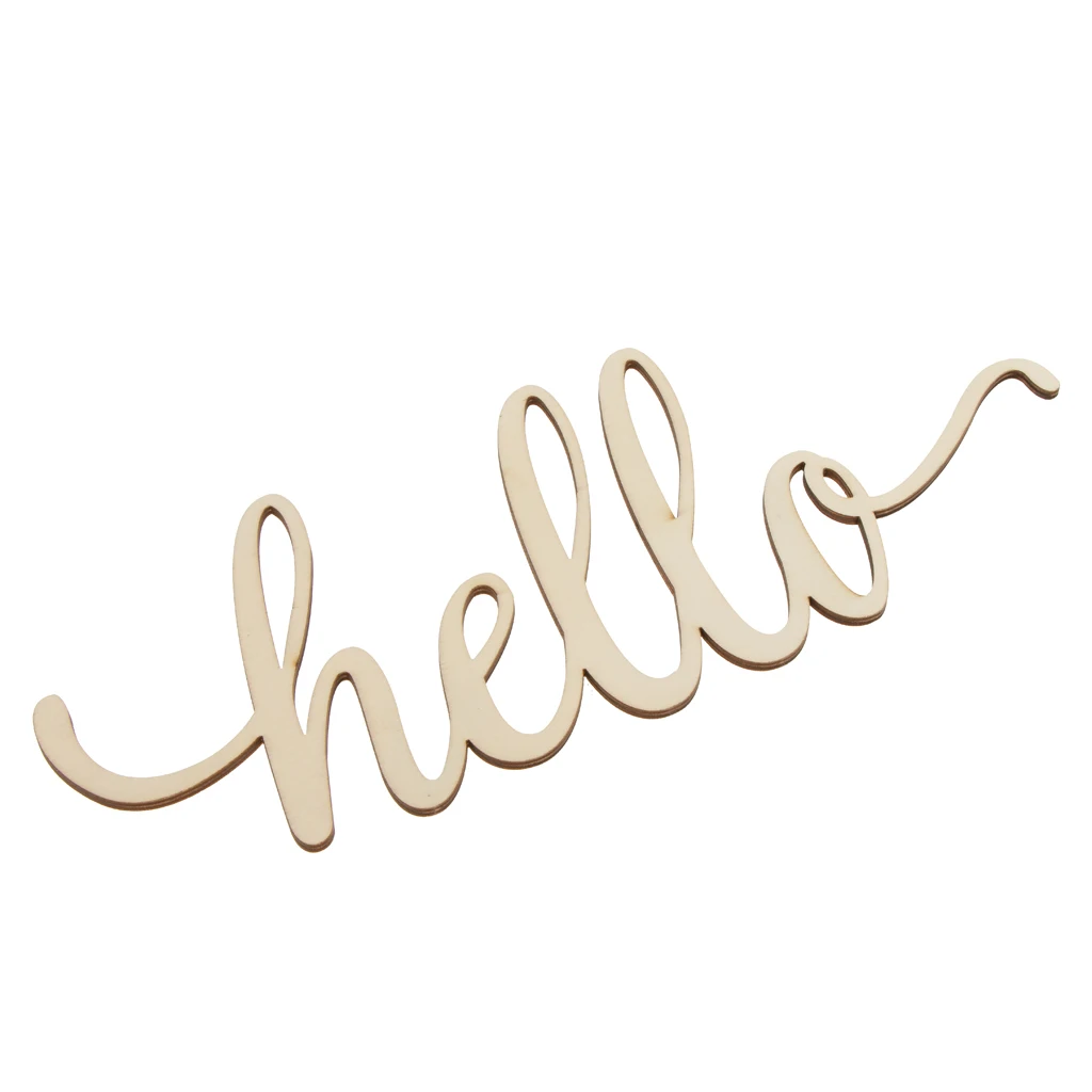 Деревенская деревянная доска hello Подарочный знак искусство деревянный вырез