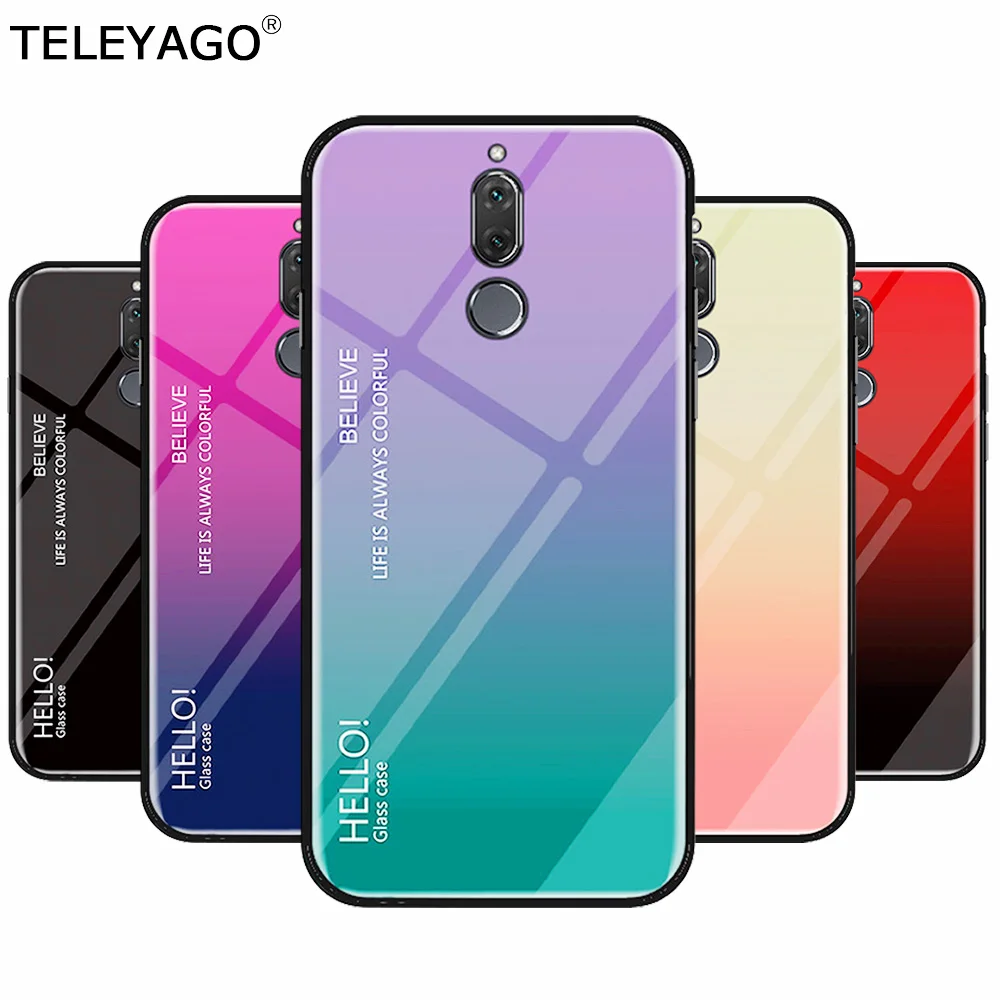 Чехол для Meizu 16 /16 Plus /M6T (Blue Charm 6T) Роскошный чехол с градиентным цветом закаленное