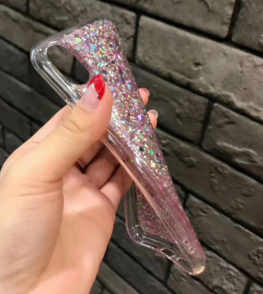 Yhcsz мягкий силиконовый Bling блестка противоударный чехол для телефона iPhone 6 6S 7 8 Plus x