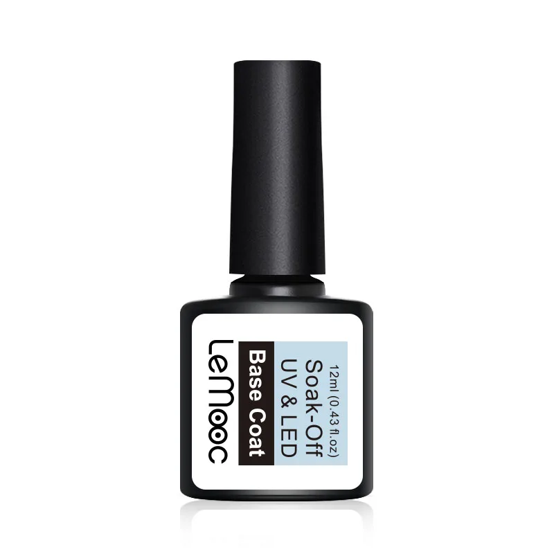 base coat Lemooc, 12 мл, розовое золото, лак для ногтей, блестящие цвета, замочить от УФ и светодиодный Гель-лак, стойкий Гель-лак для нейл-арта - Цвет: base coat