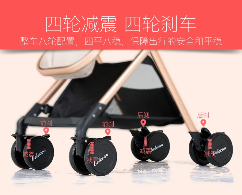 Высокая Ландшафтная легкая складная переносная коляска yoya Plus 3 коляска детская коляска розовая коляска