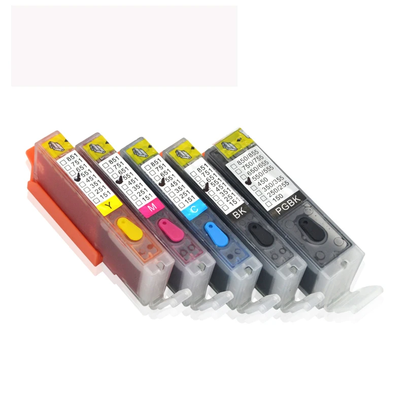 5 шт. картриджи для принтера CANON MG5450 MG5550 MG6450 ip7250 MX925 MX725 pgi 550 cli 551|Чернильные