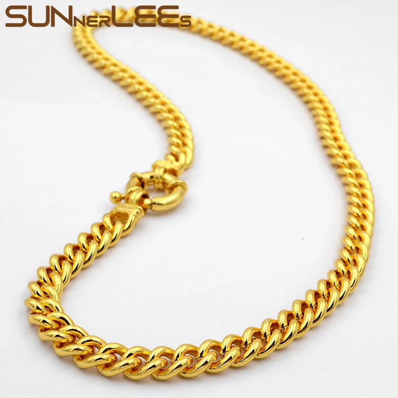 SUNNERLEES модные ювелирные изделия ожерелье цвета белого розового золота 9 мм