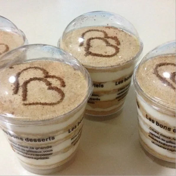 40 шт стакан для Тирамису оптовая продажа одноразовые пластиковые чашки мусс торт