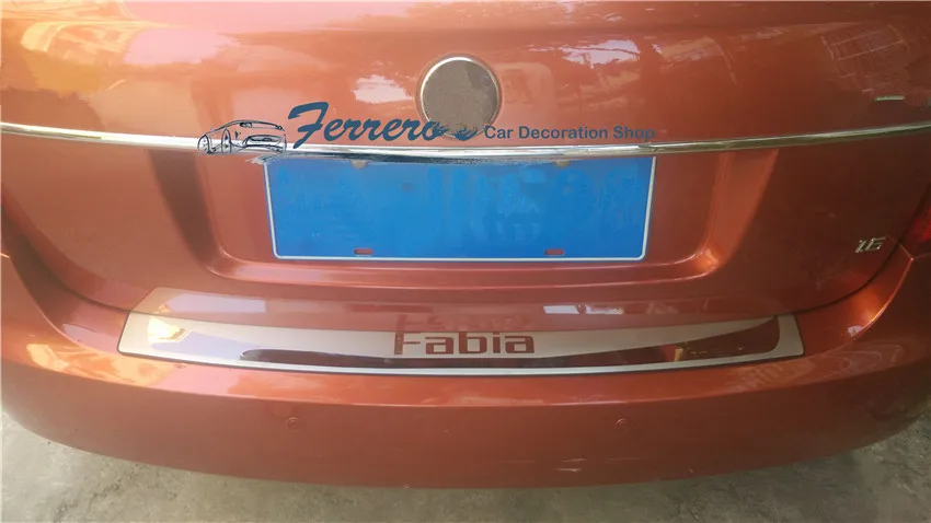 1 шт. для 2009- Skoda Fabia II 542 хэтчбек из нержавеющей стали задняя Накладка на порог багажника Защитная педаль высокого качества