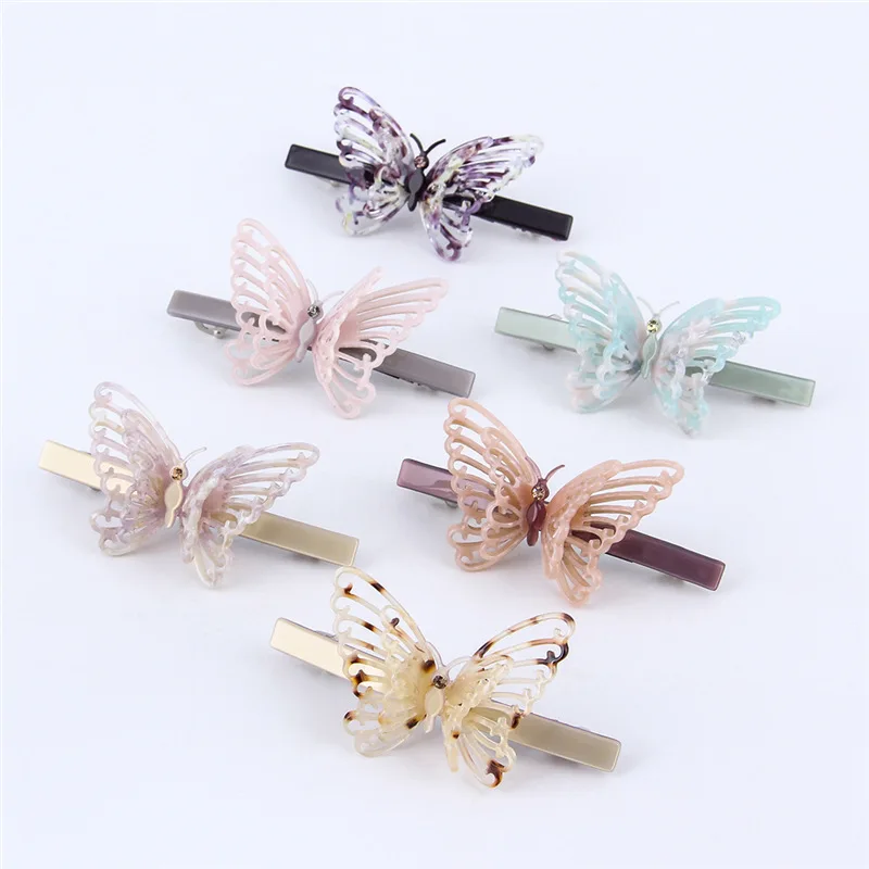 Новинка 2020 модные женские заколки для волос стразы девочек изысканные бабочки