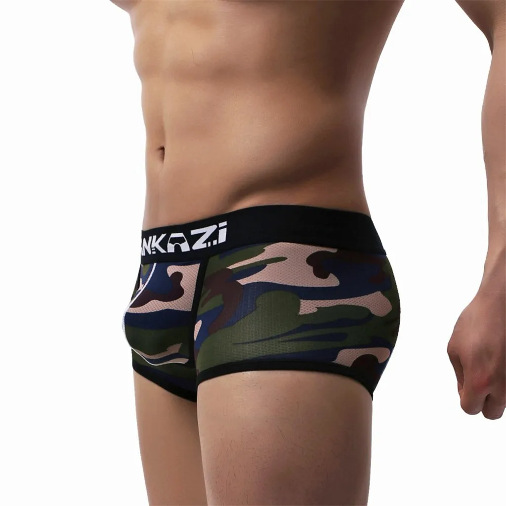 Бренд 2020 сексуальное нижнее белье мужские камуфляжные боксеры с рисунком