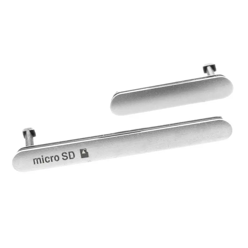 Silver Пылезащитные крышки Micro SD USB слот для sim-карты порт крышка для sony Xperia Z3 D6603 D6653 - Цвет: Silver