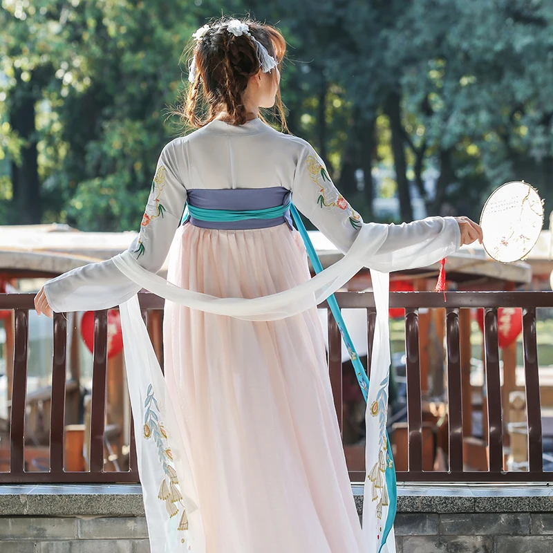 

Chinese Ancient Fairy Princess Tang Clothing Chinese Folk Dance Clothing for Stage Lady Hanfu Costume Tang Dynasty Cosplay Dress