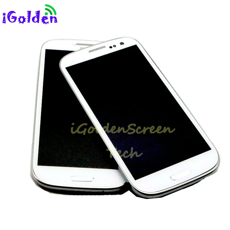 ЖК-дисплей для Samsung Galaxy S3 III i9300 с сенсорным экраном дигитайзер рамкой + Кнопка