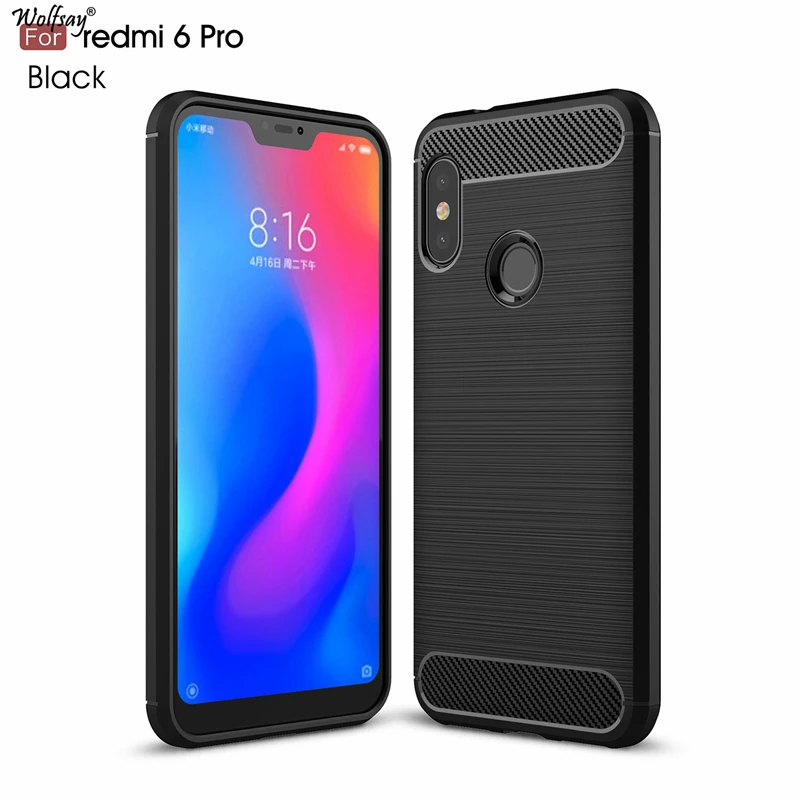 Wolfsay противоударный чехол для мобильного телефона Xiaomi Redmi 6 Pro Чехол мягкий TPU