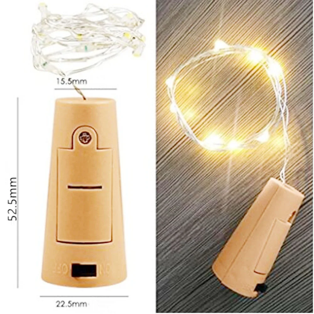 Светодиодная гирлянда 2 м водонепроницаемая медная проволока на батарейках