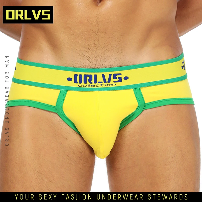 Мужские сексуальные трусы брифы ORLVS мужские из хлопка нижнее белье cueca M XXL OR179| |