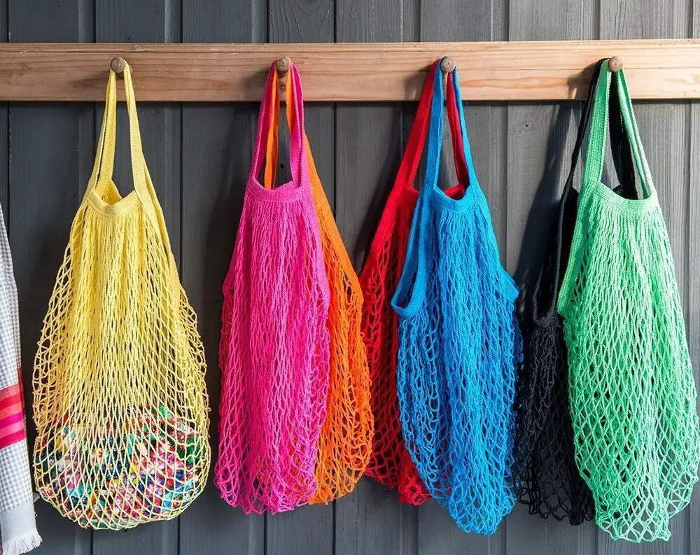 

Hirigin Fashion Women Shopping Bags Fruit String Grocery Tote Mesh Woven Net Bag Photography Props High Quality