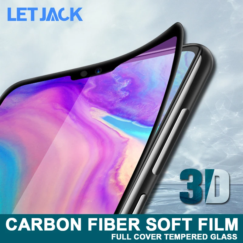 Мягкое закаленное 3d стекло с полным покрытием для Huawei P20 Lite Pro Nova 3 3i 3e Защитная