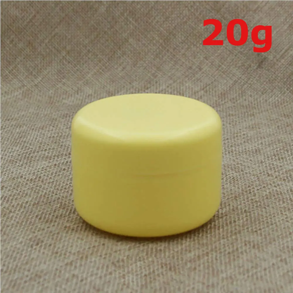 Yellow x 20g 10 шт. для пробников пустой контейнеры банки горшки бутылки с крышками Обложка Чехлы для крема для лосьона, косметики косметика масла губ Бальзамы пигменты - Цвет: Yellow x 20g