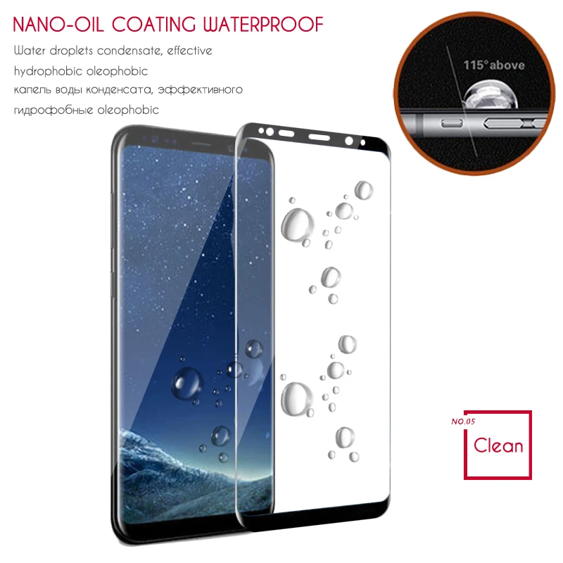 ESVNE 3D изогнутый край закаленное стекло для samsung Galaxy S8 Plus HD Защитная пленка полного