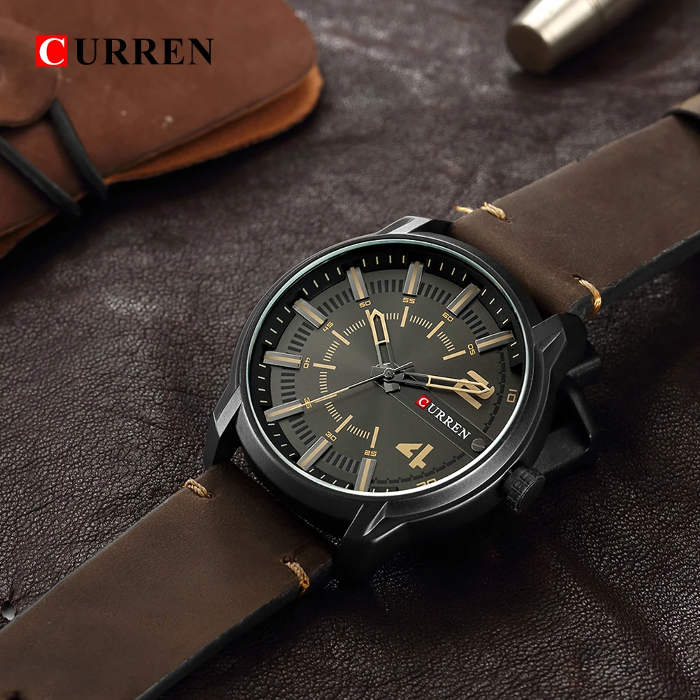 Reloj Hombre CURREN Топ бренд класса люкс модные уникальные кварцевые мужские часы с