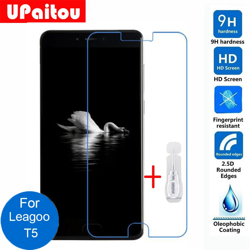 Upaitou для leagoo T5 закаленное Стекло Экран протектор 2.5D защитный Плёнки