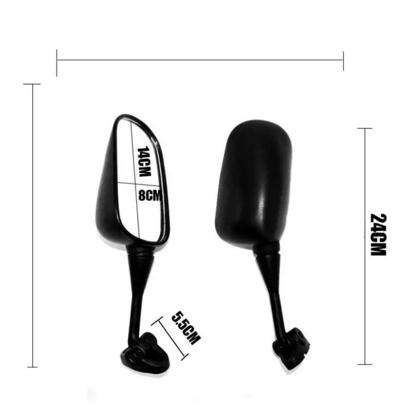 1 пара мотоциклетных аксессуаров черное зеркало заднего вида для HONDA VFR800 VFR 800 2002