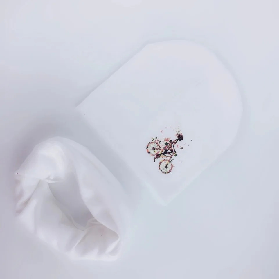 bike white Детские шапки для девочек с мультяшным принтом; детская шапка; шапка для маленьких мальчиков; хлопковый Детский шарф с воротником; детская шапка; детская шапочка; шапки-бини - Цвет: bike white