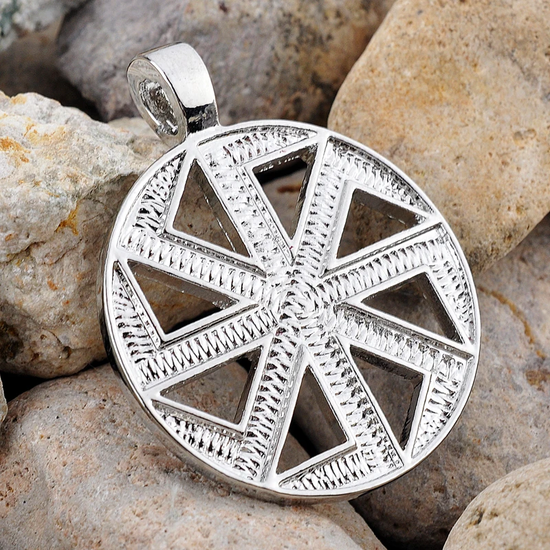 Slavic Silver Kolovrat Amulet Pendant Amulets and Talismans Charm 1pc | Украшения и аксессуары - Фото №1
