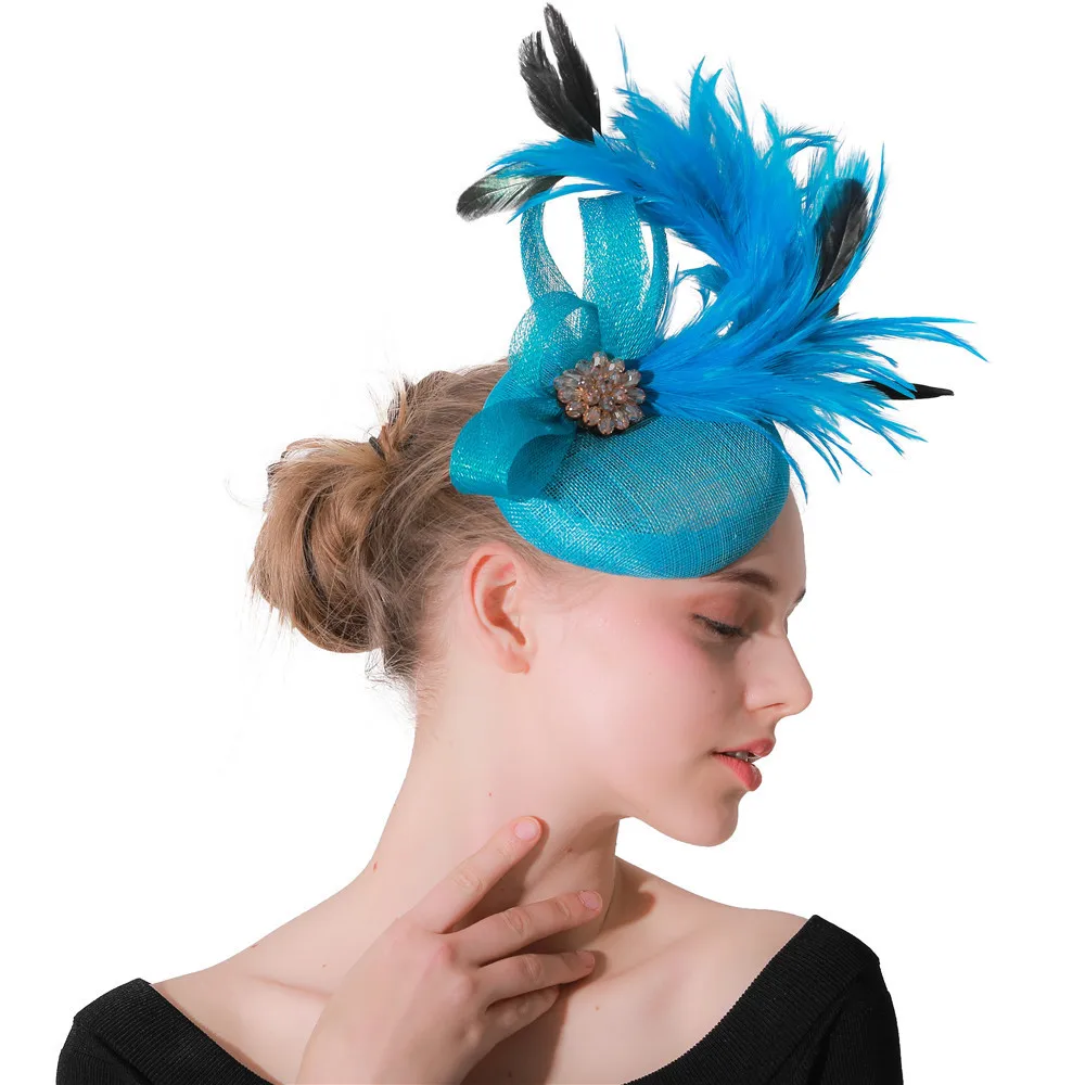 Женские украшения для волос свадебные бирюзовые аксессуары Fascinator белье чародей