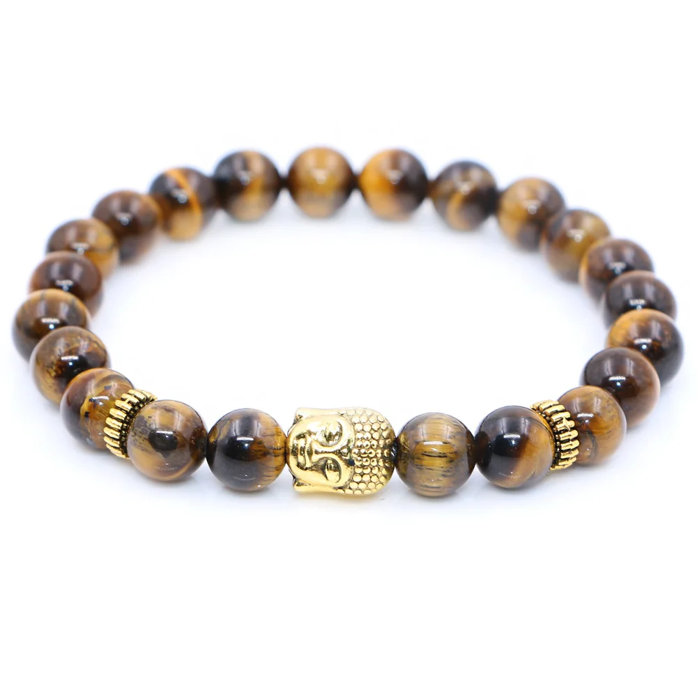 Mestyle Sea Sedi Мужские t Tiger Eye Бусы Оникс с антиквариат Золотой Будда амулеты Браслеты