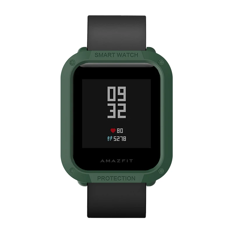 Arny green Чехол для часов SIKAI PU для Xiaomi Bip BIT PACE Lite Youth Watch Cover Военная защитная оболочка для часов Huami Amazfit Bit - Цвет ремешка: Arny green
