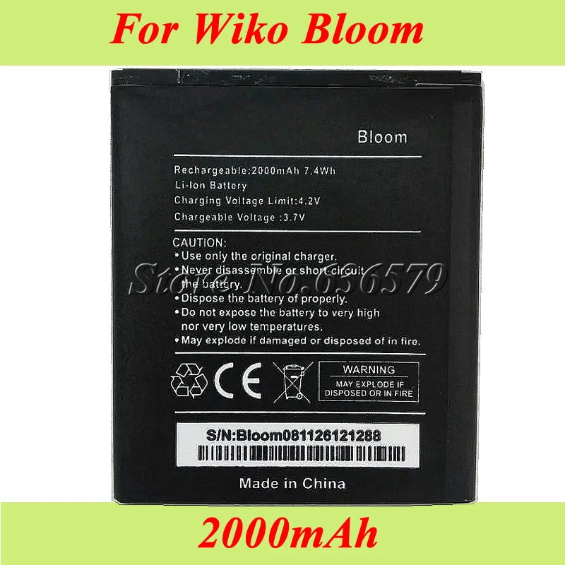 

2000mAh Battery For Wiko Bloom Batterie Bateria AKKU