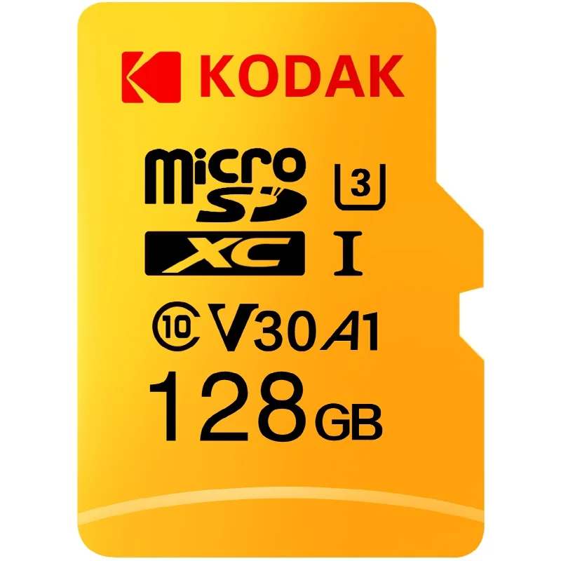 128GB U3 Карта памяти Kodak, 256 ГБ, 128 ГБ, 64 ГБ, U3, 32 ГБ, Micro sd карта, класс 10, UHS-1, флеш-карта, память Microsd, TF/sd карта s для планшета, 512 ГБ - Емкость: 128GB U3