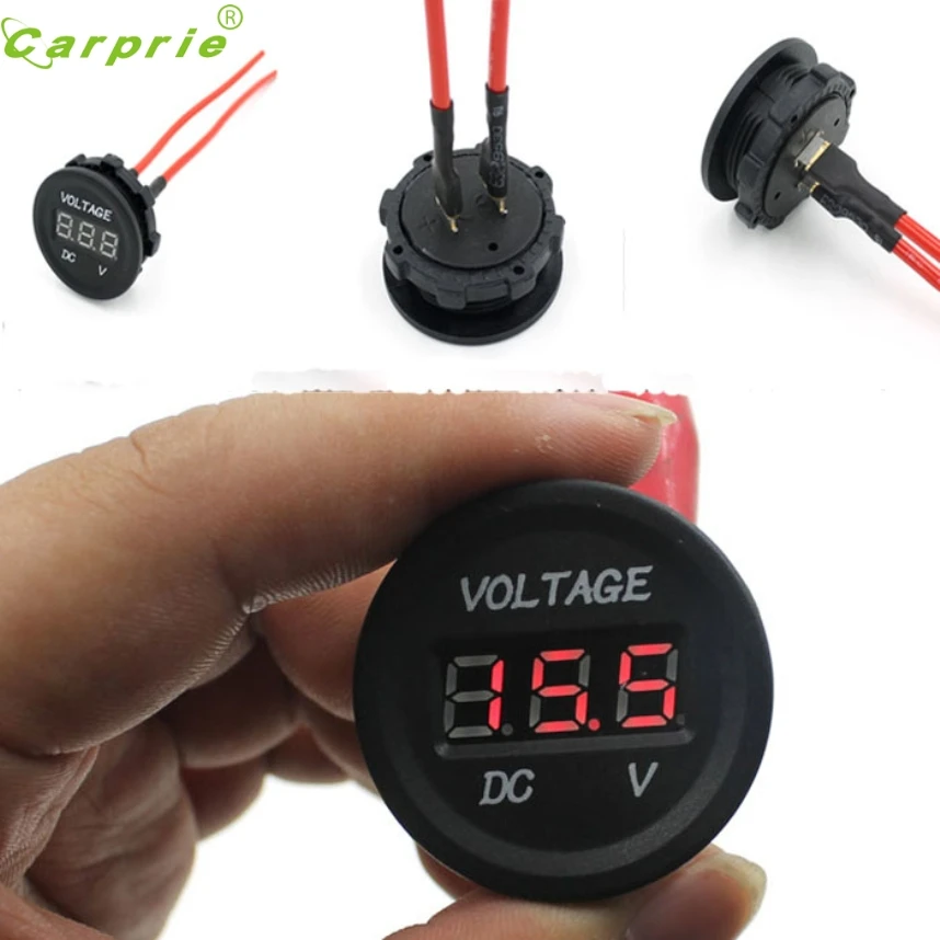 Франшизы 12 V 24 автомобиль мотоцикл светодиодный DC Цифровой Дисплей вольтметр
