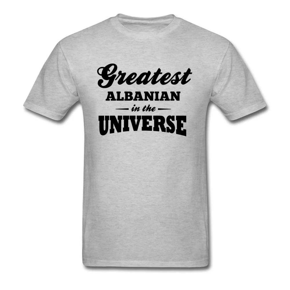Мужская и женская футболка Greatest Albanian серая с буквенным принтом модная одежда