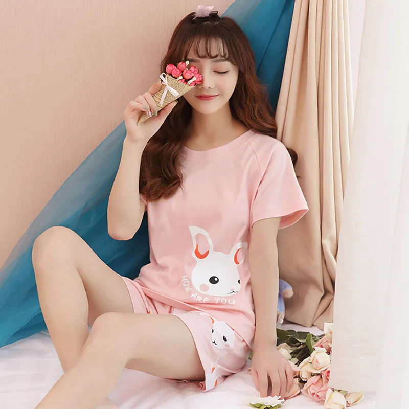 FL097C розовые шорты пижамы Kawaii Pigiama Donna Пижама Kigurumi Mujer белье ночной костюм женские
