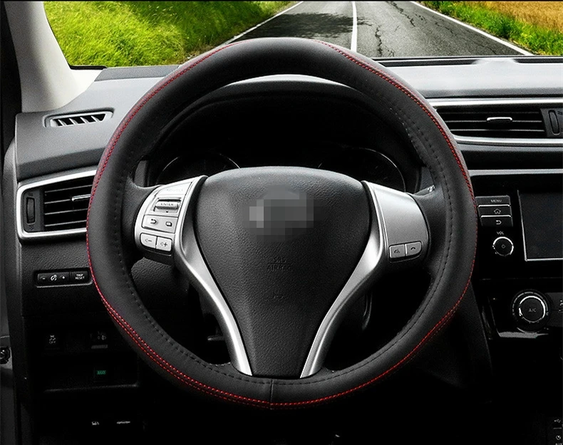 Чехлы на руль для Nissan Qashqai Dualis J11 2014 17 оплетка из мягкой кожи рулевое колесо