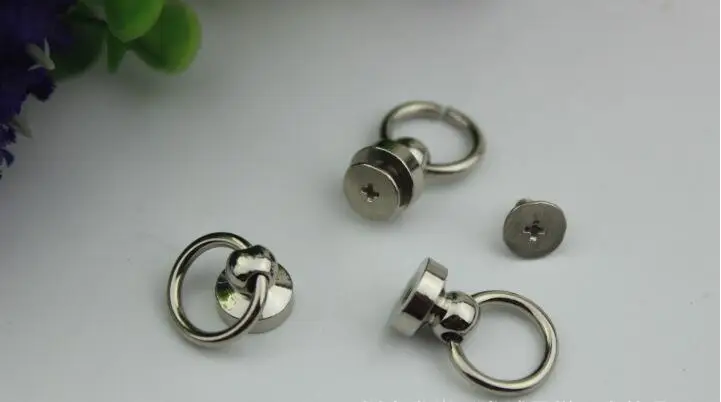 20 шт./партия) DIY аппаратное Покрытие обработки кожаная сумка aglet боковые заклепки винт соединения пряжки, декоративные аксессуары
