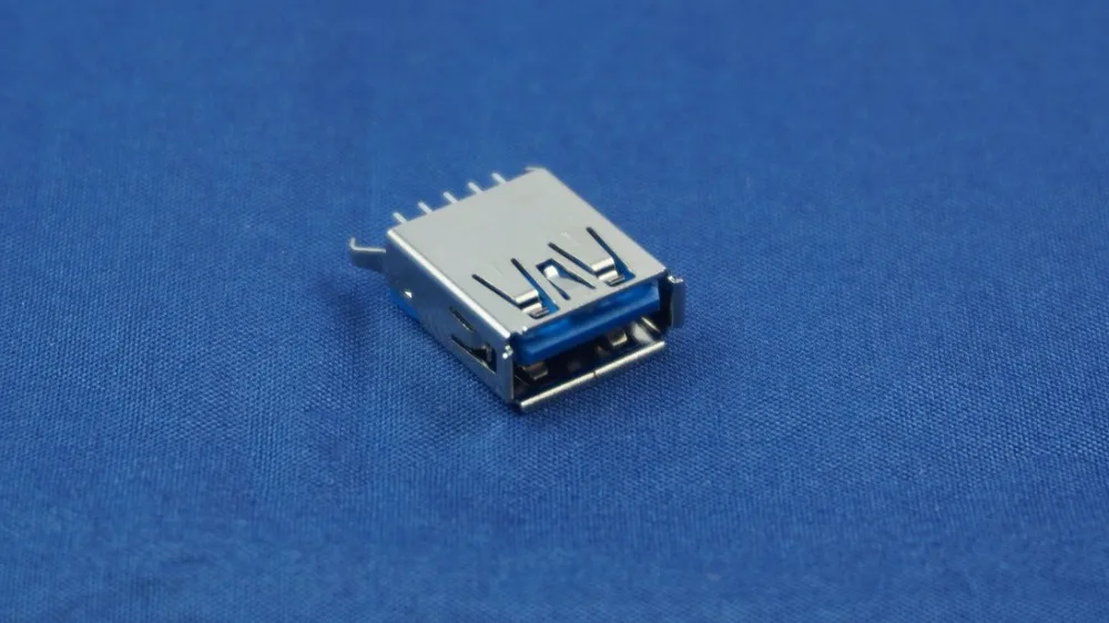 1000 шт. USB 3 0 разъем A Тип гнездо вертикальное сквозное отверстие 9 контактов синий
