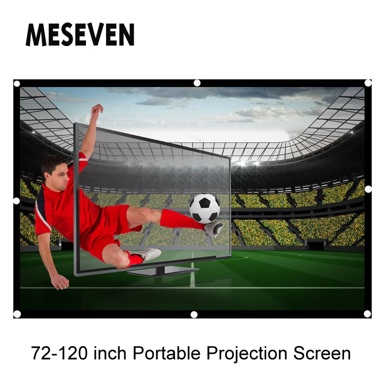 Простой экран для проектора MESEVEN 120 дюйма 16:9 из полиэстера без складок