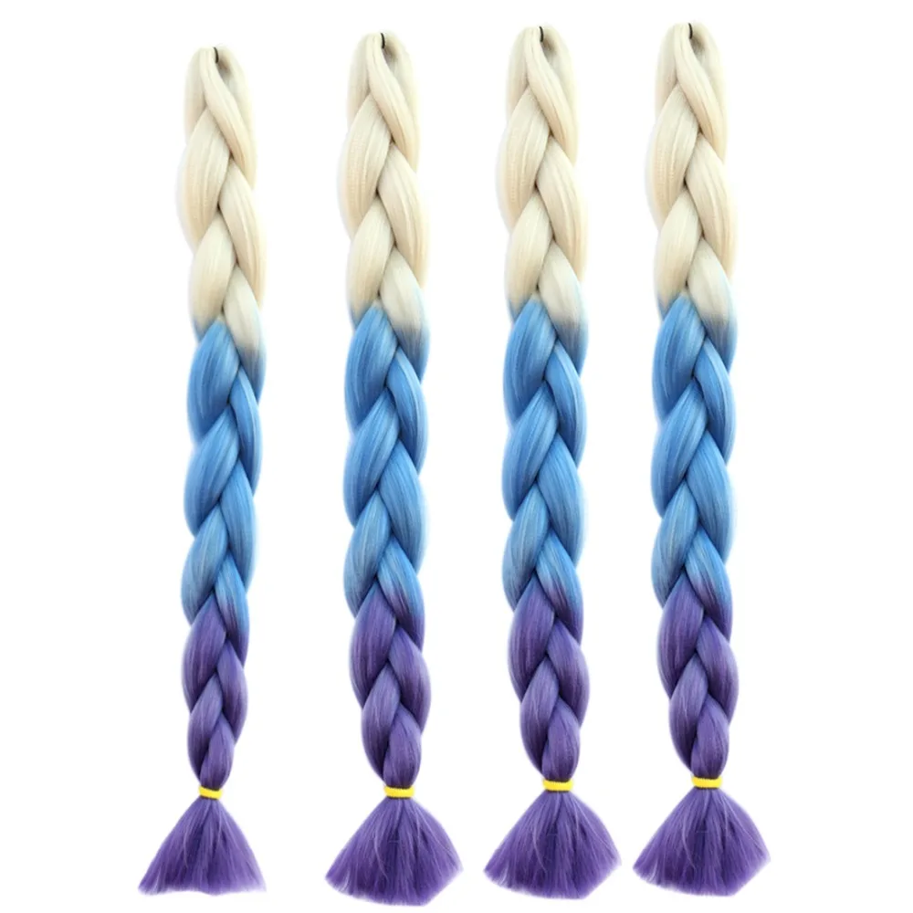 Черный и Серый Волос 24 100 г Ombre Крючком BraidTwo Тон Высокая Температура Волокна Kanekalon