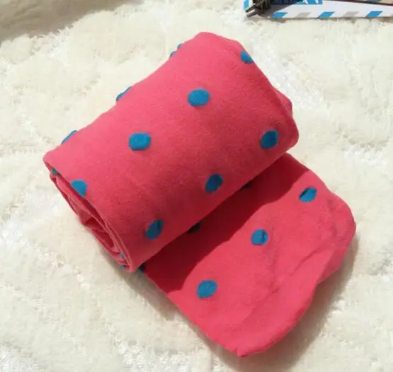 red Новые колготки, 12 цветов, колготки Милая одежда детские колготки для девочек, бархатные колготки в горошек для танцев, размеры от 2 до 10 лет, af-58e-1pcs - Цвет: red