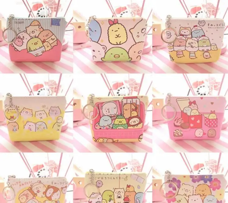 1 шт. Новинка Аниме Sumikko Gurashi Угловые кошельки монета пакет студенческий кошелек